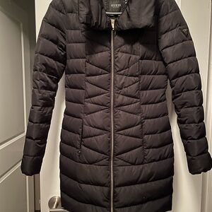 Guess Women's Black Puffer Coat